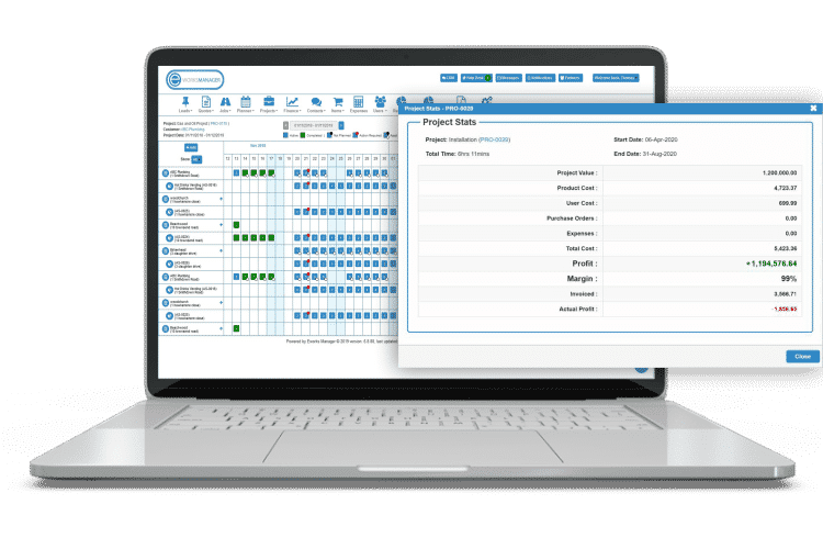 Purchase Order System - Job, Project and Customer Profitability