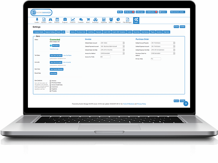 Xero integration with Eworks Manager