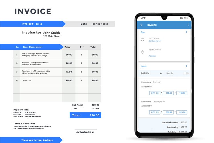 Task Management System - Automated job costing – invoice immediately