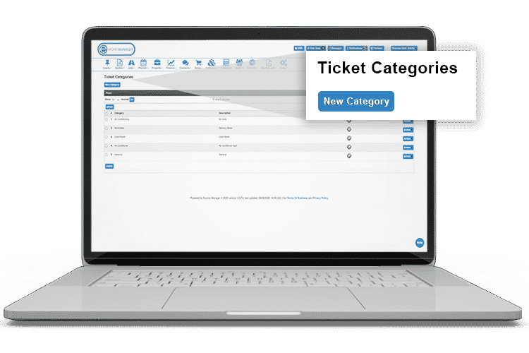 Help Desk Software - Ticket categories