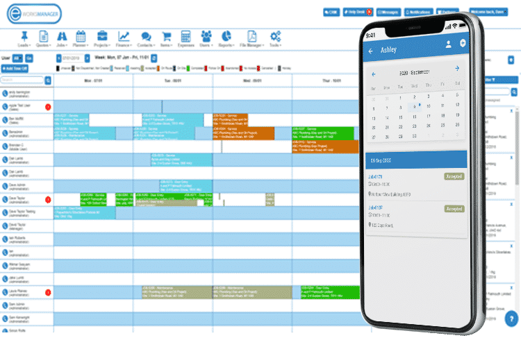 Employee Scheduler - Schedule tradies and field engineers