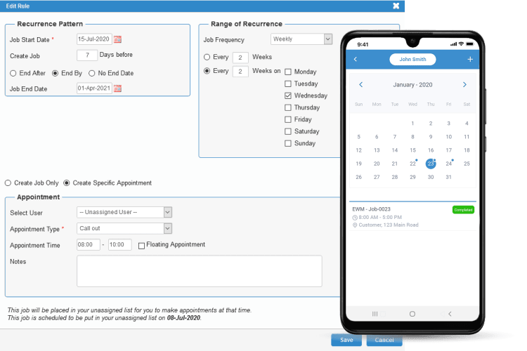 Plan ahead with our Recurring Jobs Feature