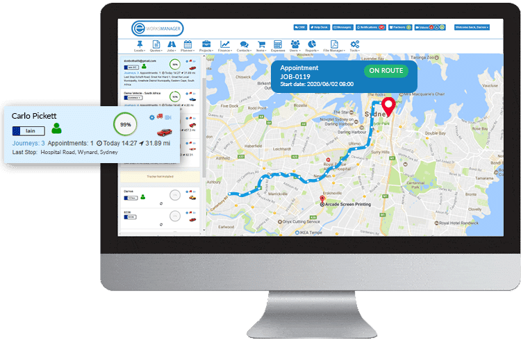 Field Service Software - Real-time job tracking