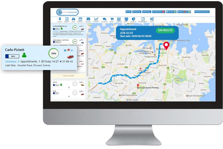 Vehicle Tracking Software Eworks Manager Fully Integrated