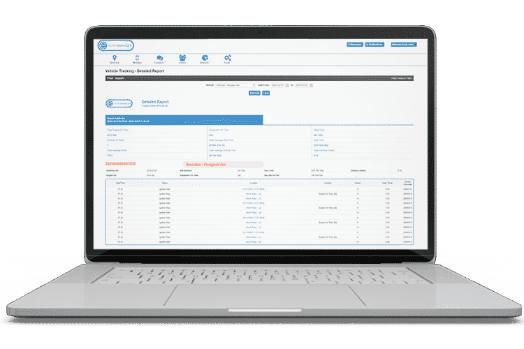 Dashcam Software - Vehicle Tracking Reports