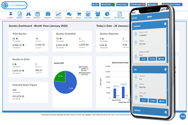 Task Manager App - Track Leads and Quote On-site
